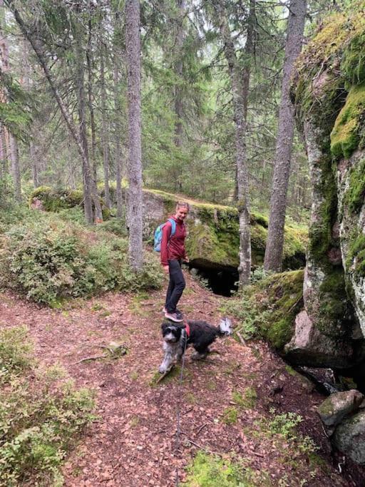 Egen Stuga Och Vedeldad Bastu Linghed Esterno foto